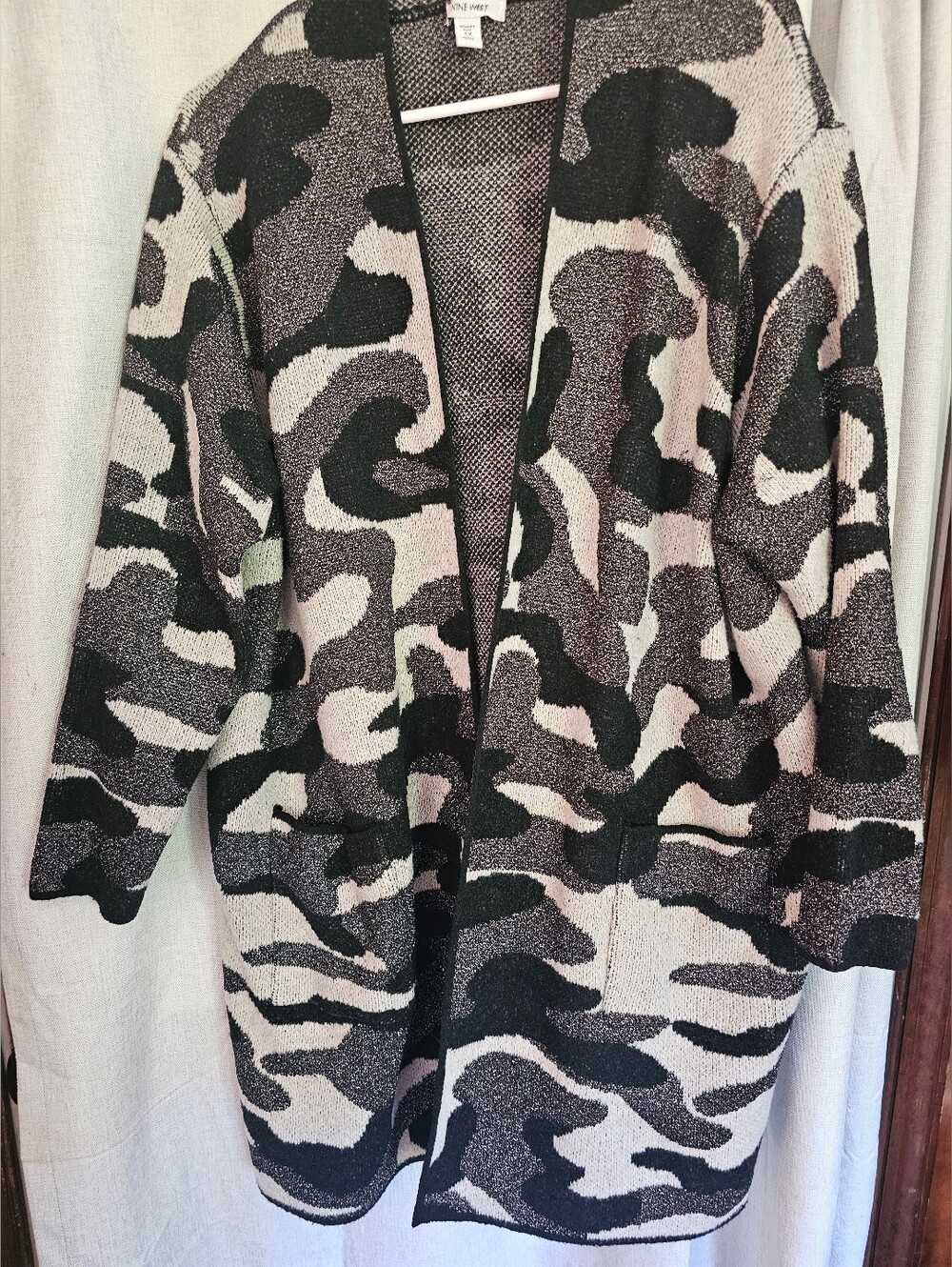 9 West Camo Cardigan